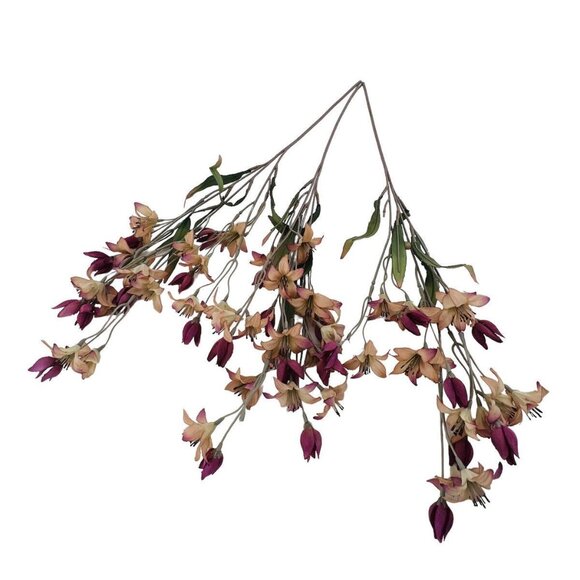 Artificial Flower Purple Pink Multi Bouquet Roses Mums Hydran Cattail Clematis - Picture 8 of 16